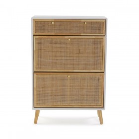 Scarpiera Versa Vega Rattan Legno di paulownia 25,5 x 106 x 70 cm