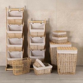 Cesto per i Panni Versa Nadir Marrone Alghe marine 22 x 15 x 32 cm