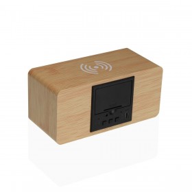 Orologio-Sveglia Versa Legno MDF Minimalista 7 x 7 x 15 cm