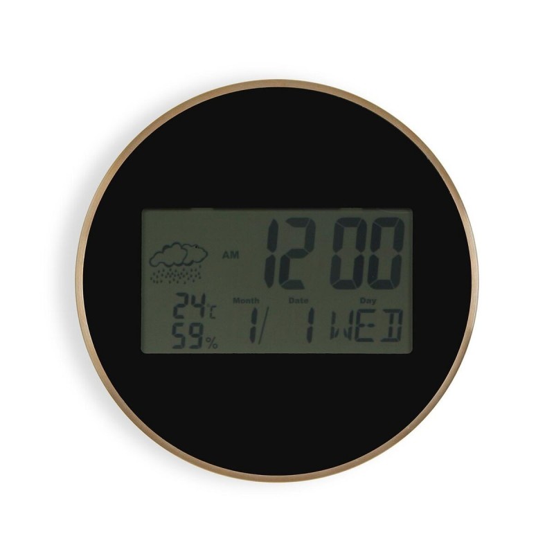 Orologio da Parete Versa Nero Plastica Minimalista 4,1 x 30 x 30 cm