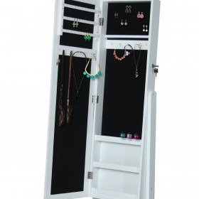 Specchio da terra Alexandra House Living Bianco 35 x 35 x 153 cm Rettangolare