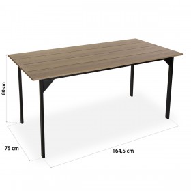 Tavolo da Pranzo Versa Collins Metallo Melammina Legno MDF 75 x 80 x 164,5 cm