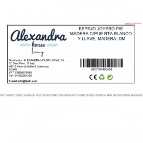 Specchio da terra Alexandra House Living Bianco 35 x 35 x 153 cm Rettangolare