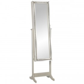 Specchio da terra Alexandra House Living Bianco 46 x 36 x 158 cm Rettangolare