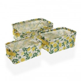 Set di Cestini Versa 18 x 14 x 28 cm Limone