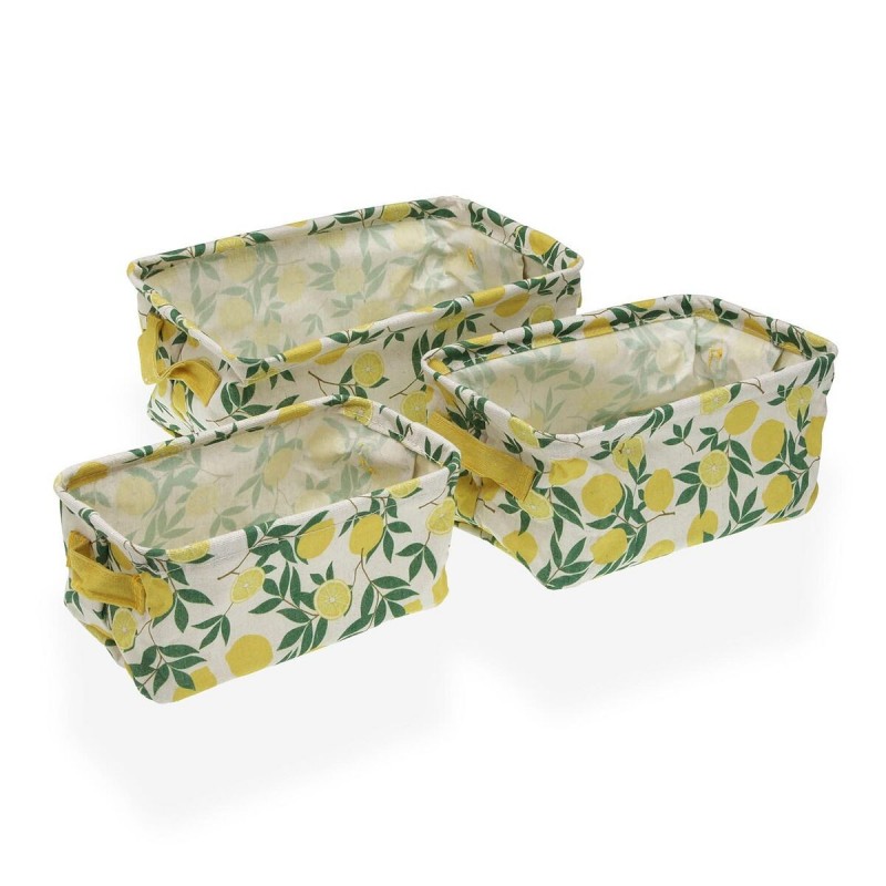 Set di Cestini Versa 18 x 14 x 28 cm Limone