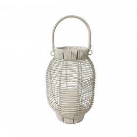 Torcia a LED Versa Bianco Rattan