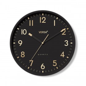 Orologio da Parete Versa Nero Plastica 4 x 30 x 30 cm