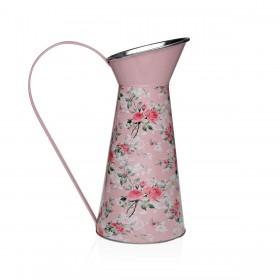 Vaso Versa Rosa Metallo Fiori 16 x 28 x 22 cm