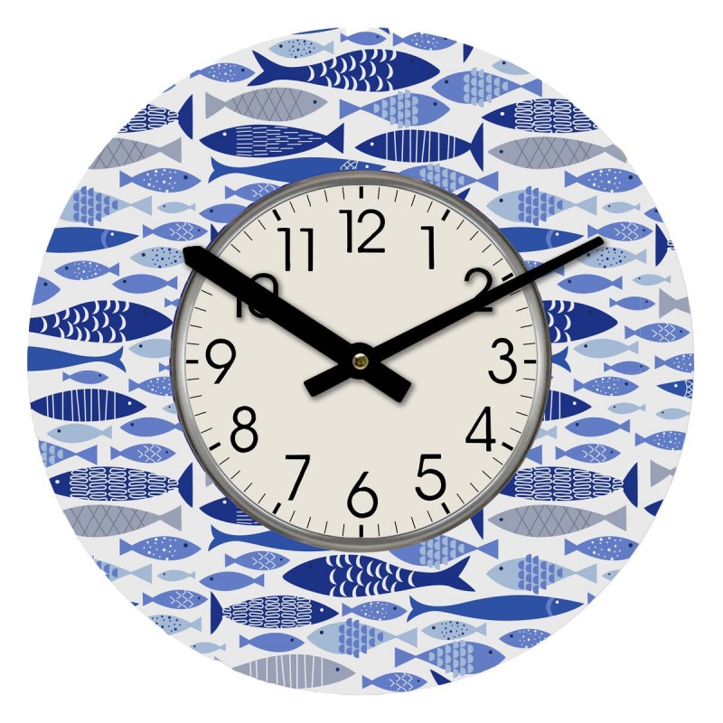 Orologio da Parete Versa Legno Pesci 4 x 30 x 30 cm