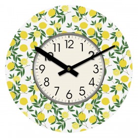 Orologio da Parete Versa Legno Limone 4 x 30 x 30 cm