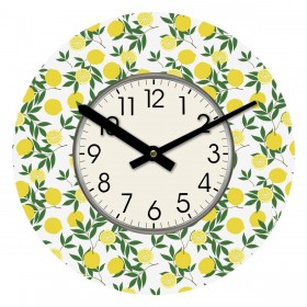 Orologio da Parete Versa Legno Limone 4 x 30 x 30 cm