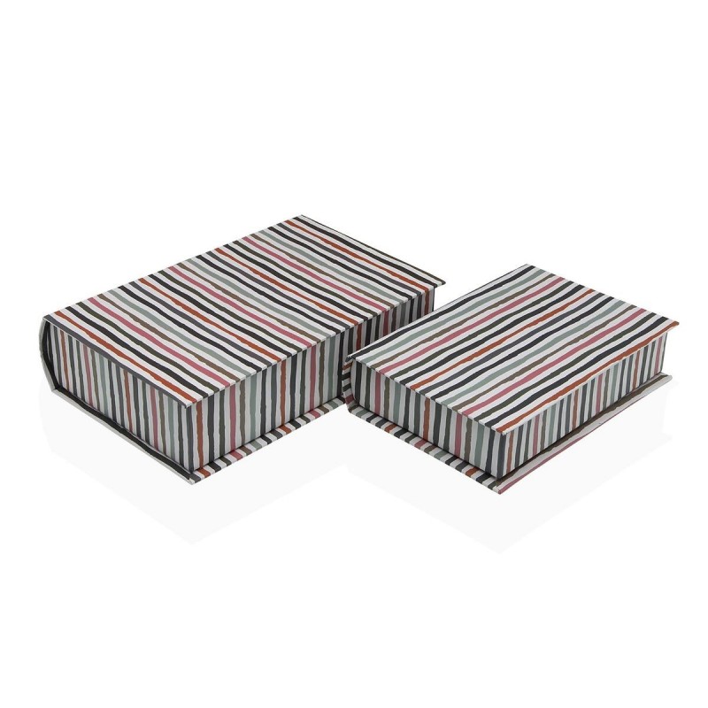 Scatola Decorativa Versa Tela Legno MDF Libro