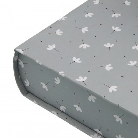 Scatola Decorativa Versa Tela Legno MDF Fiori Libro