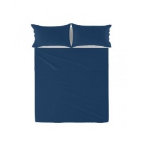 Lenzuolo Superiore HappyFriday Basic Blu Marino 160 x 270 cm
