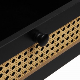 Comodino Versa Ahedo Nero 30 x 55 x 40 cm