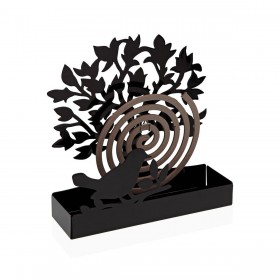 Supporto per spirali antizanzare Versa Nero Metallo 5 x 17 x 17 cm Albero