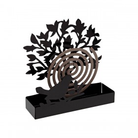 Supporto per spirali antizanzare Versa Nero Metallo 5 x 17 x 17 cm Albero