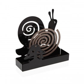Supporto per spirali antizanzare Versa Nero Metallo 5 x 17 x 17 cm Caracol