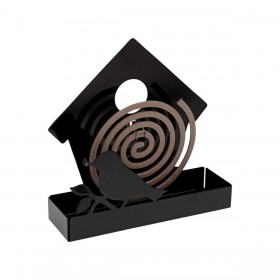 Supporto per spirali antizanzare Versa Nero Metallo 5 x 17 x 17 cm Uccello