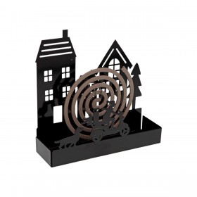 Supporto per spirali antizanzare Versa Nero Metallo 5 x 17 x 17 cm Casa