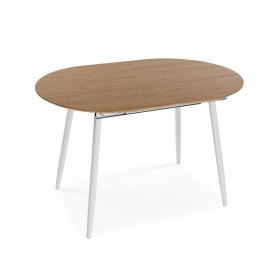 Tavolo da Pranzo Versa DOINYO  Bianco Metallo Legno MDF 80 x 75 x 160 cm