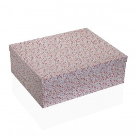 Set di Scatole Decorative Versa Rosso Cartone Rose (15 Pezzi)