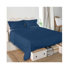 Lenzuolo Superiore HappyFriday Basic Blu Marino 160 x 270 cm