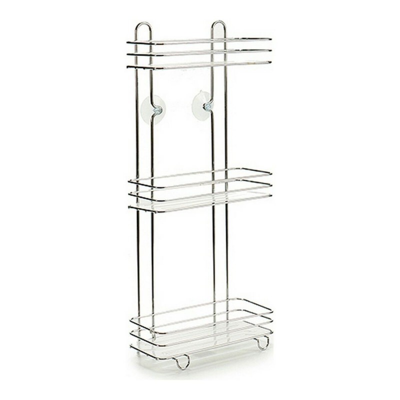 Scaffale da Bagno Berilo Trasparente Argentato