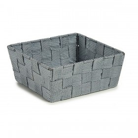 Cestino Kipit A3-6929A9 Grigio Stoffa Intrecciato 18 x 8 x 21 cm
