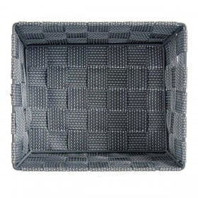 Cestino Kipit A3-6929A9 Grigio Stoffa Intrecciato 18 x 8 x 21 cm