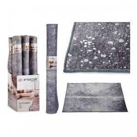 Tappeto 100 x 150 cm Bianco Grigio