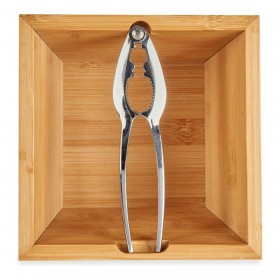Schiaccianoci Kinvara JWKW-4410 Marrone Metallo Bambù 16 x 11 x 16 cm Schiaccianoci