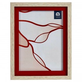 Cornice Portafoto 16515 Rosso Marrone 18,8 x 2 x 24 cm Cristallo Legno Plastica