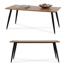 Tavolino da Caffè Marrone Nero Legno Metallo Melammina Legno MDF