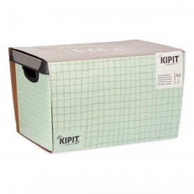 Set di Scatole per Sistemare Impilabili Kipit Home Plastica 29 x 23,5 x 39 cm