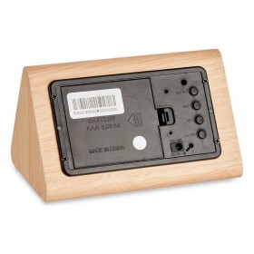 Orologio Digitale da Tavolo Marrone PVC Legno MDF (11,7 x 7,5 x 8 cm)