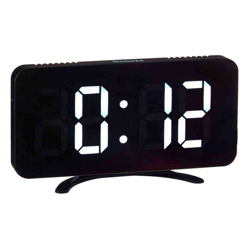 Orologio Digitale da Tavolo Specchio Nero ABS (15,7 x 7,7 x 1,5 cm)