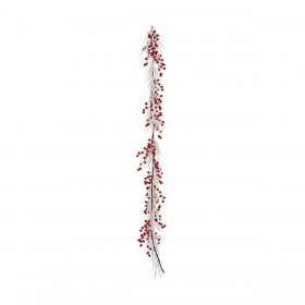 Ghirlanda di Natale Krist+ K1912687 Bianco Rosso Plastica Nevoso 40 x 9 x 40 cm