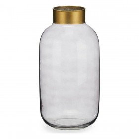 Vaso Liscio Grigio Dorato Vetro (14,5 x 29,5 x 14,5 cm)
