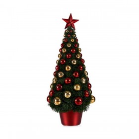 Albero di Natale 21,5 x 51 x 21,5 cm Rosso Dorato Verde Plastica polipropilene