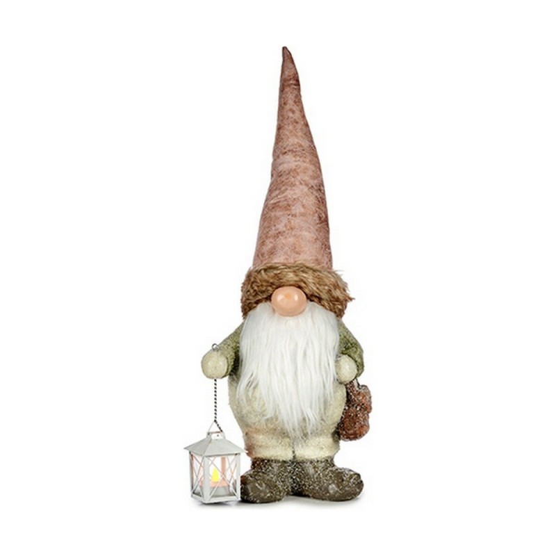 Statua Decorativa Luce Lanterna Folletto 17 x 63 x 24,5 cm Rosa Bianco Verde Resina