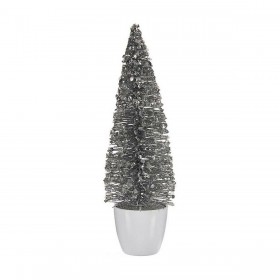 Albero di Natale Medio 10 x 33 x 10 cm Argentato Bianco Plastica
