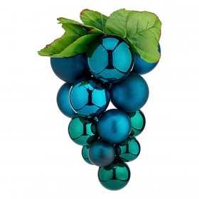 Palla di Natale Krist+ 01842 Azzurro Plastica Uva Piccolo