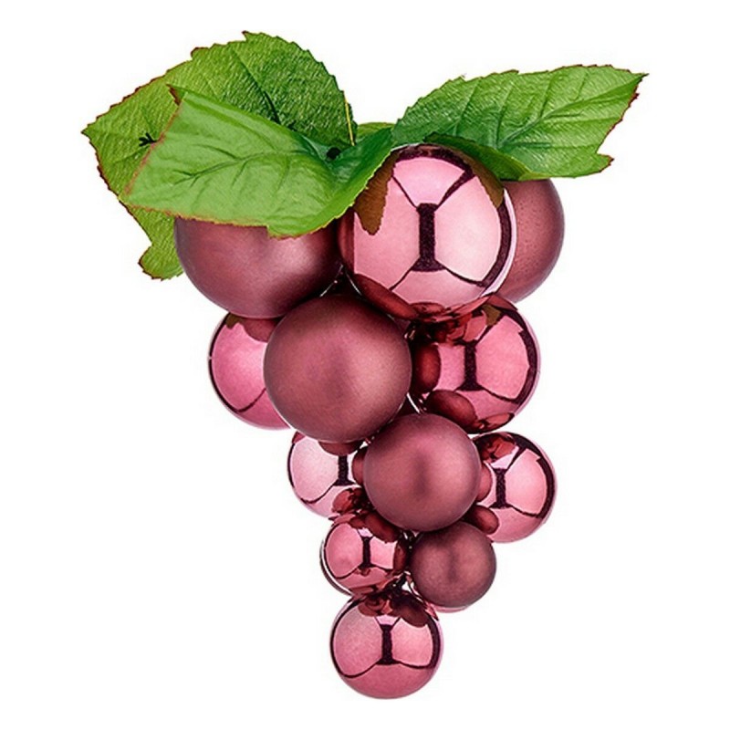 Palla di Natale Krist+ 01847 Rosa Plastica Uva