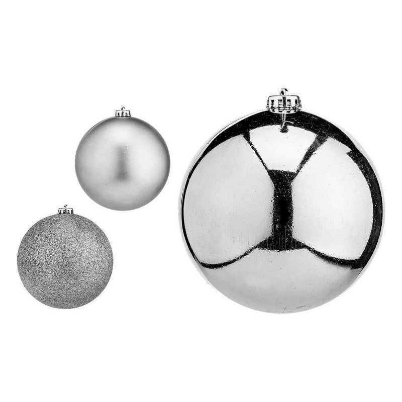 Palle di Natale Krist+ 00821 Argentato Plastica Ø 15 cm 6 Unità