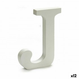 Lettera Pincello J Bianco 1,8 x 21 x 17 cm (12 Unità)