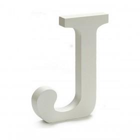 Lettera Pincello J Bianco 1,8 x 21 x 17 cm (12 Unità)