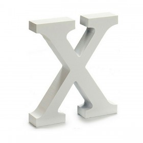 Lettera Pincello X Bianco 2 x 16 x 14,5 cm (24 Unità)