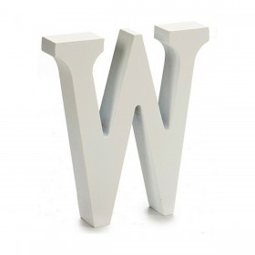 Lettera Pincello W Bianco 2 x 16 x 14,5 cm (24 Unità)